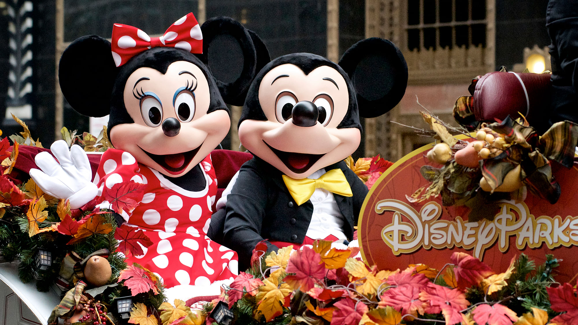 Disney’s Mickey and Mini Mouse participate in the Thanksgiving Day Parade in Philadelphia.