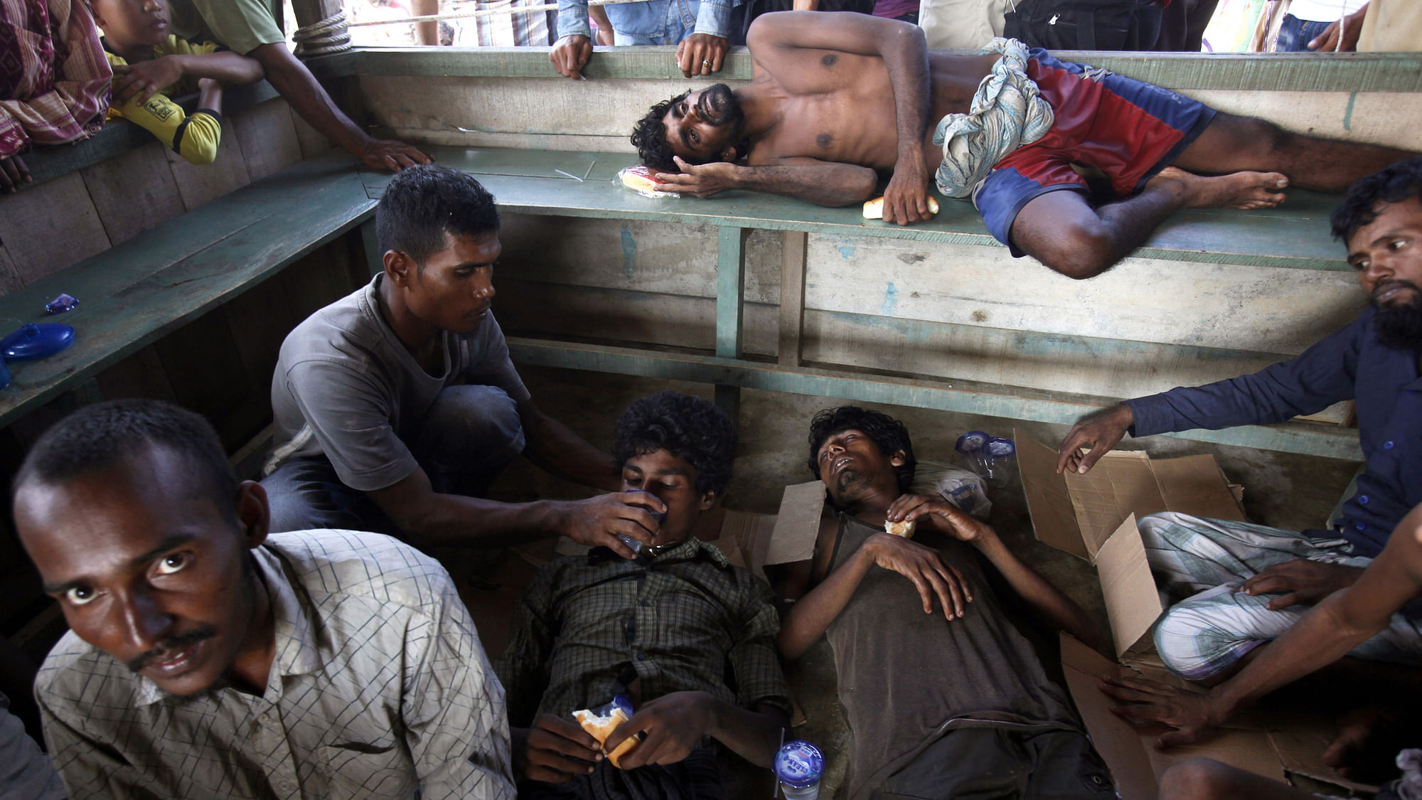 File photo of migrants after arriving in Indonesia. (Photo: AP)
