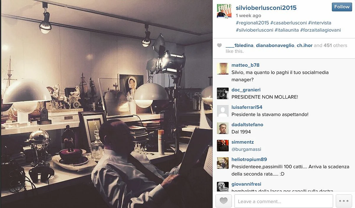 (Photo: <a href="https://instagram.com/silvioberlusconi2015/">Instagram/silvioberlusconi2015</a>) 