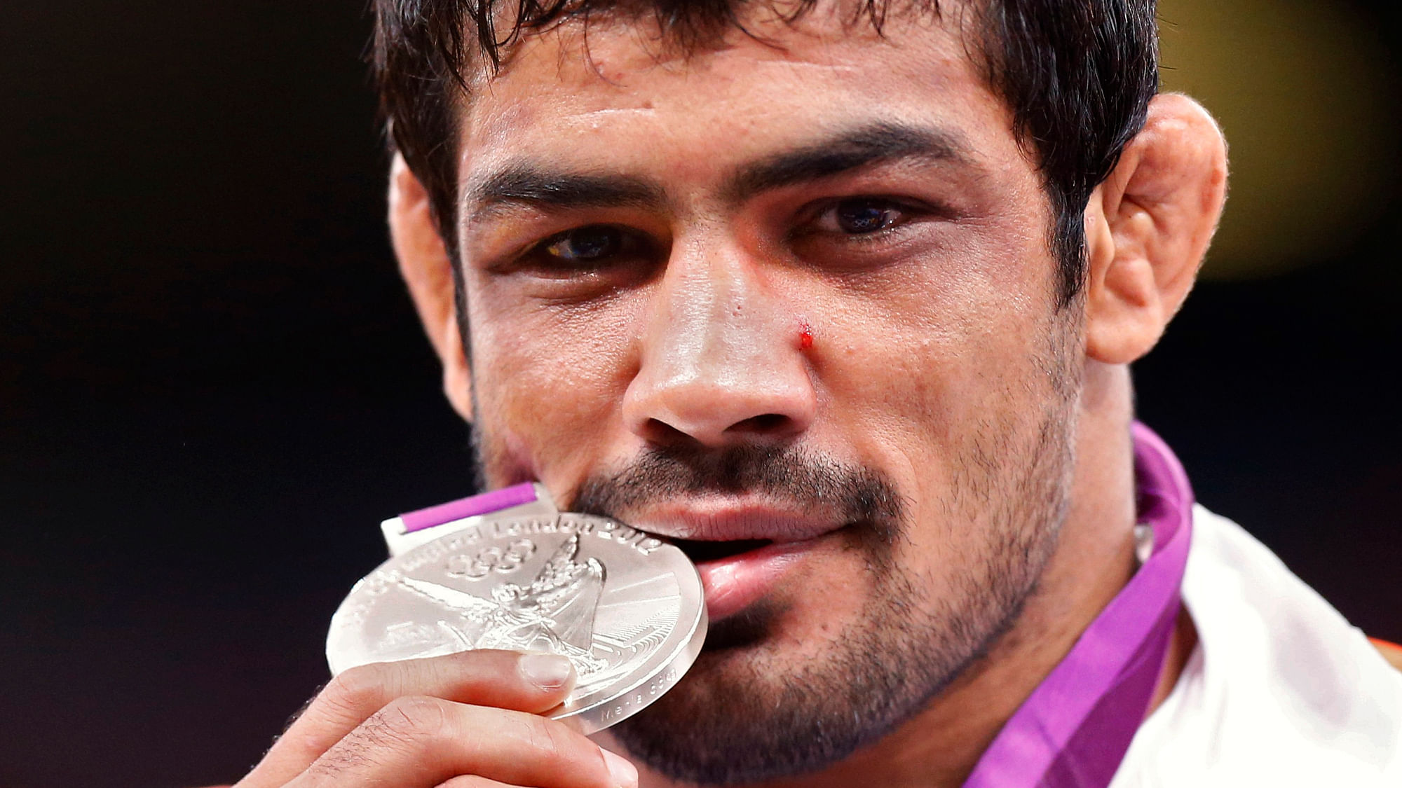 Sushil Kumar with his silver medal from the London Olympics. (Photo: Reuters)