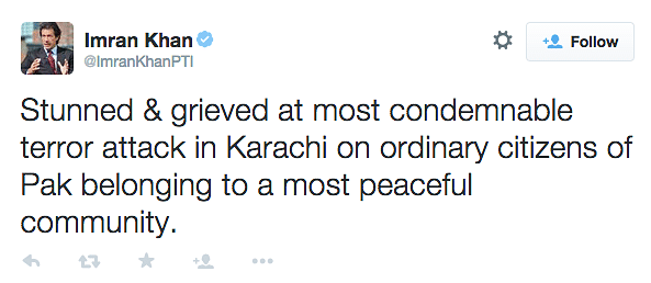 Pakistan media quote Police as saying 41 killed as gunmen on motorcycles attack bus in Karachi.