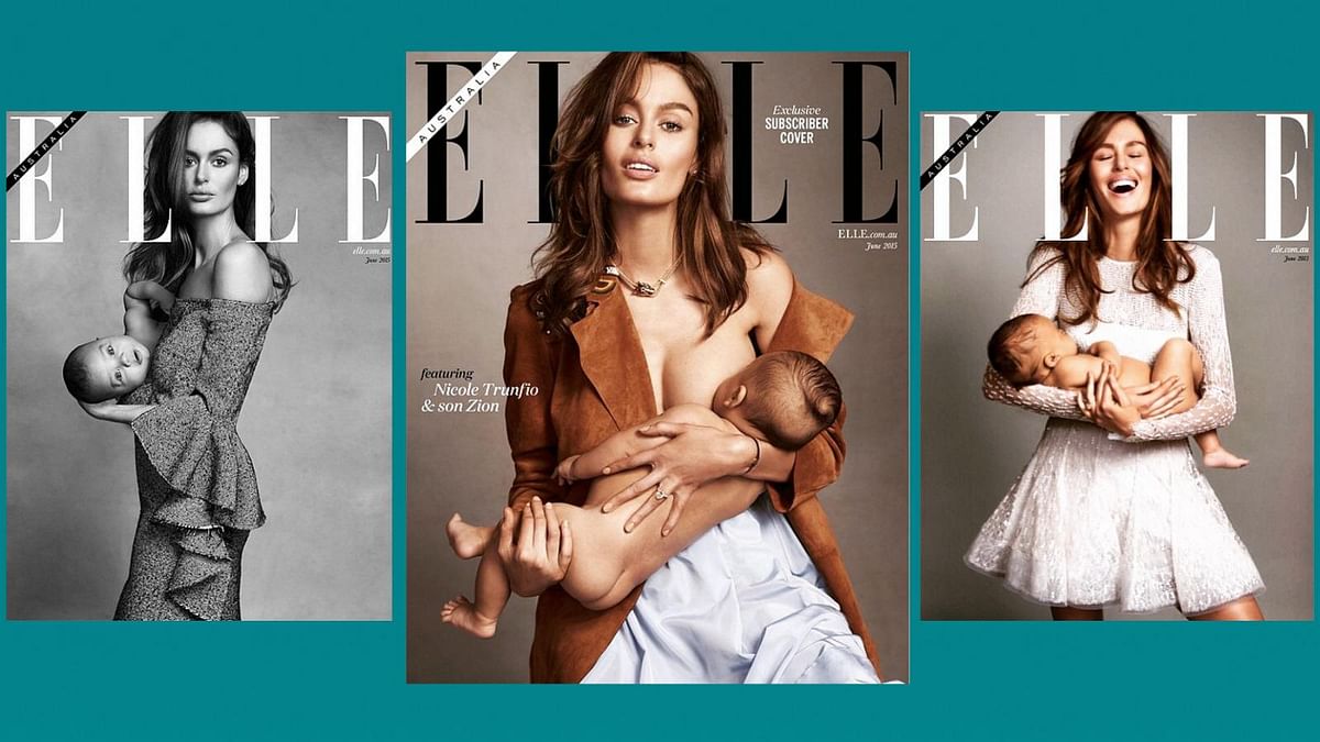 Here’s why Elle Australia’s cover featuring a supermodel breastfeeding her baby is creating a mini storm