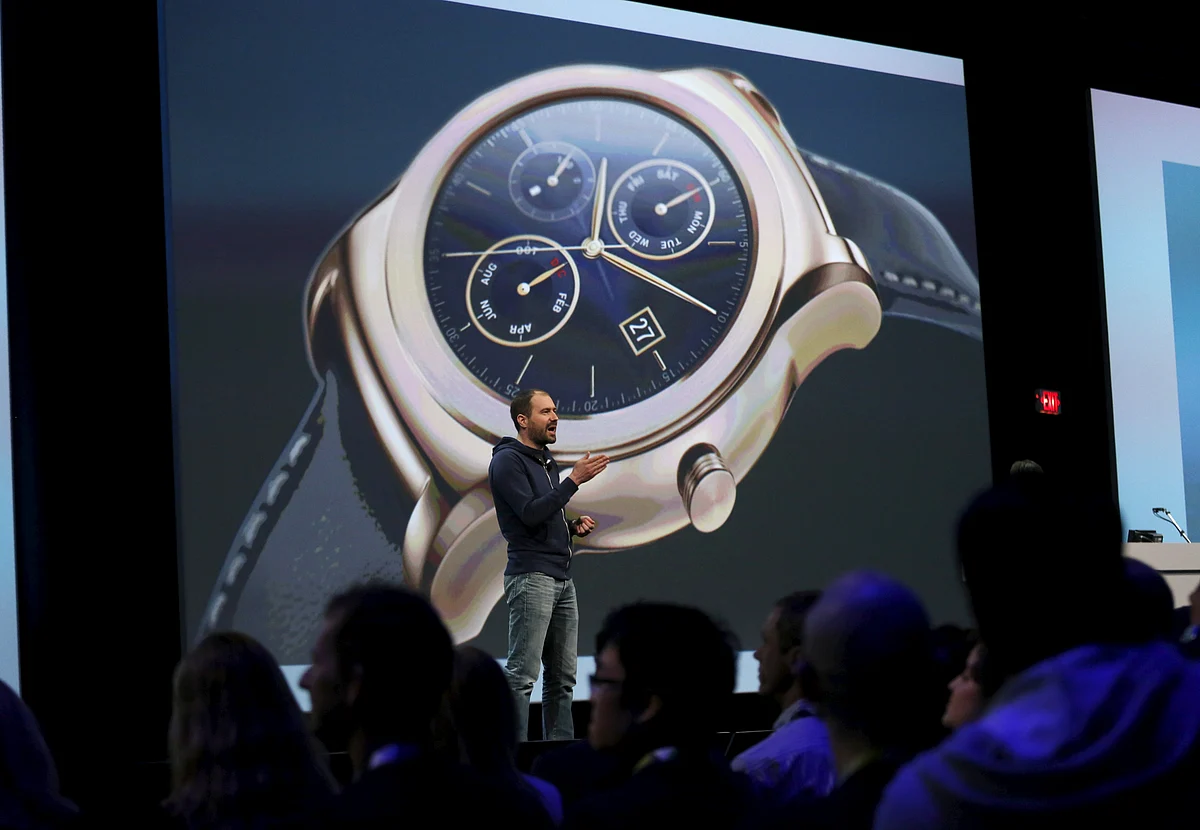 David Singleton, Director of Android Wear, speaks during the Google I/O developers conference in San Francisco, California. (Photo: Reuters)