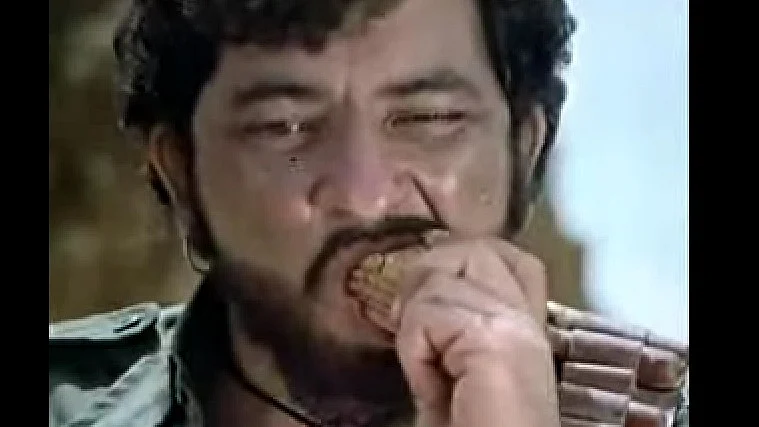The Gabbar Britannia biscuits television commercial featuring Amjad Khan. (Photo: Screengrab from the ad)