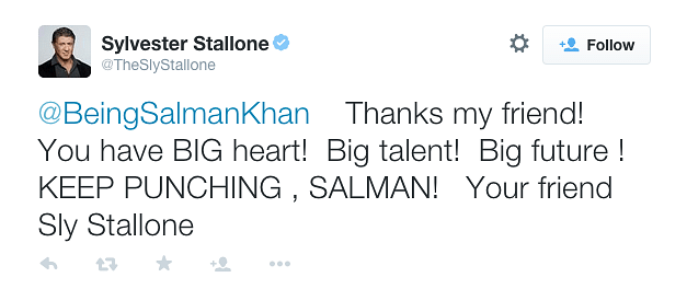 Salman Khan and Sylvester Stallone bonded over Twitter and OMG they were all in praise for each other!