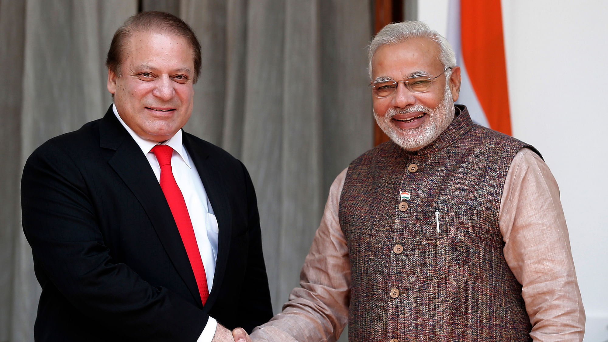 Prime Minister Narendra Modi with his Pakistani counterpart Nawaz Sharif  in New Delhi. (Photo: Reuters)