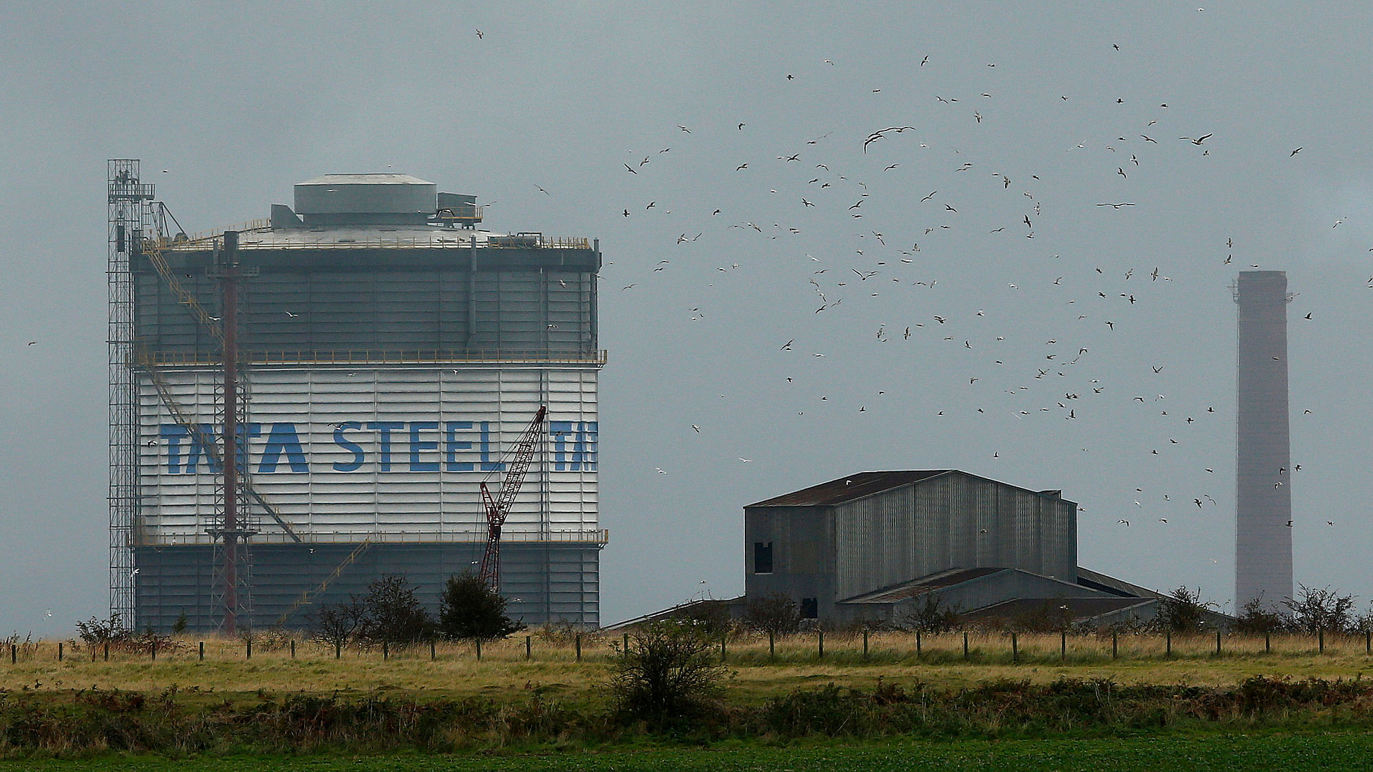 Tata Steel plant in Scunthorpe, northern England. (Photo: Reuters)