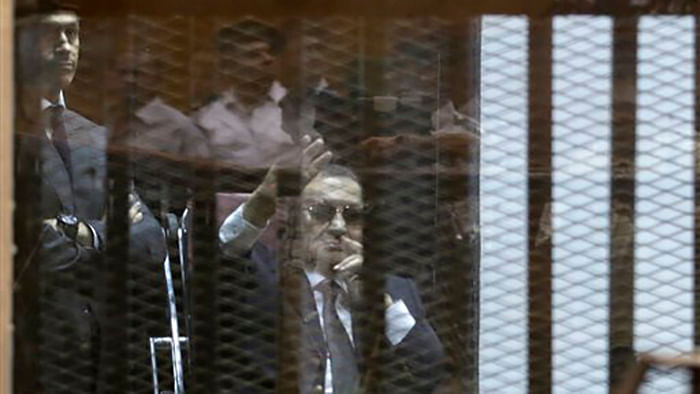 

Court sentences Egypt’s Hosni Mubarak to 3 years in prison, fine on corruption charges.