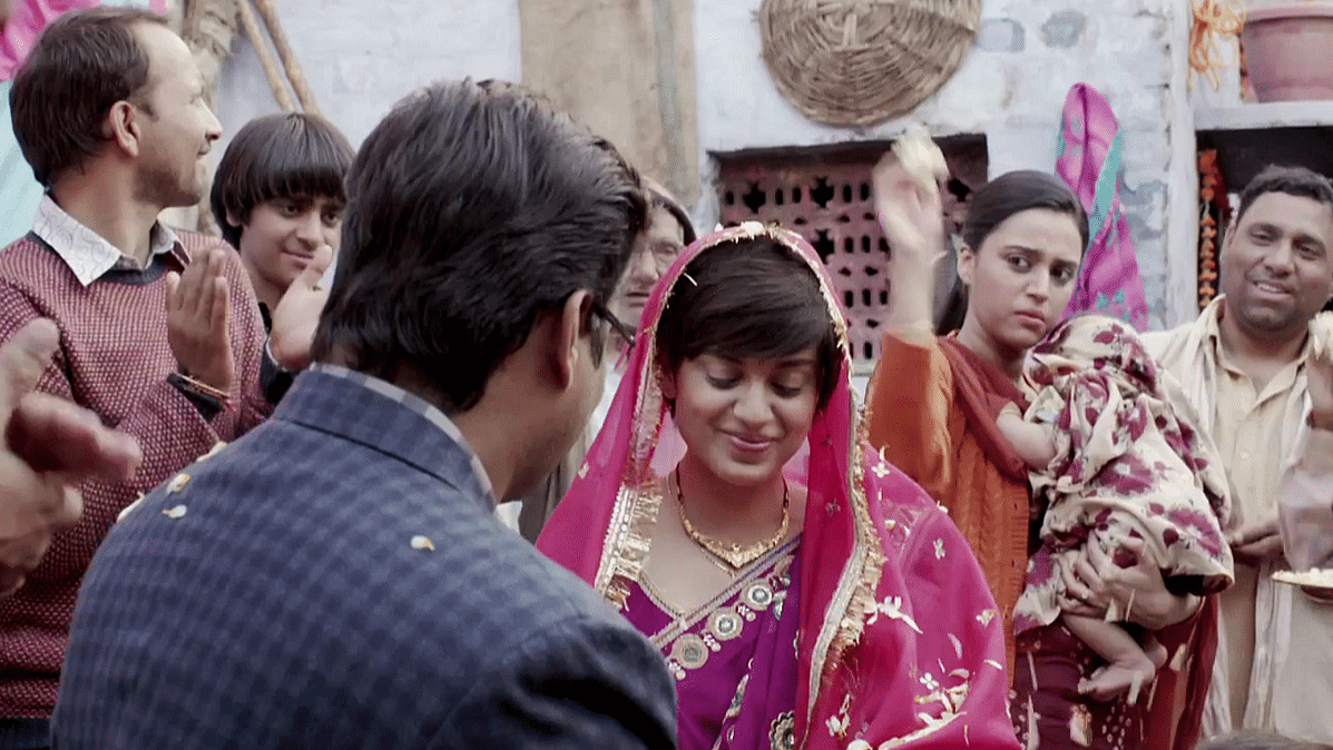 Kangana Ranaut and R. Madhavan in a scene from&nbsp;<i>Tanu Weds Manu Returns.</i>