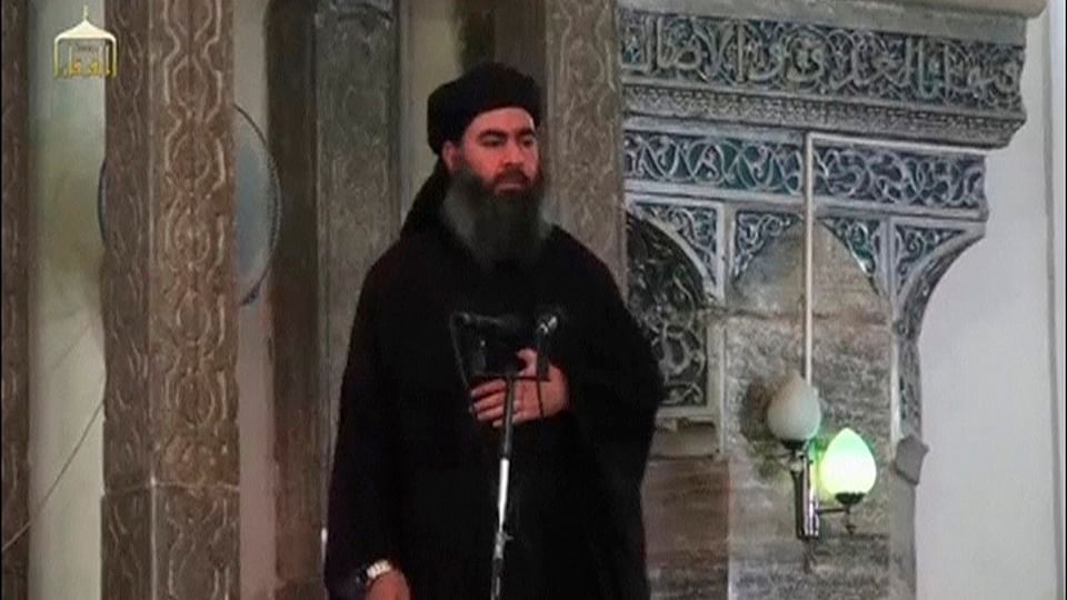  Abu Bakr al-Baghdadi, the chief of ISIS delivering a sermon. (Photo: Reuters)