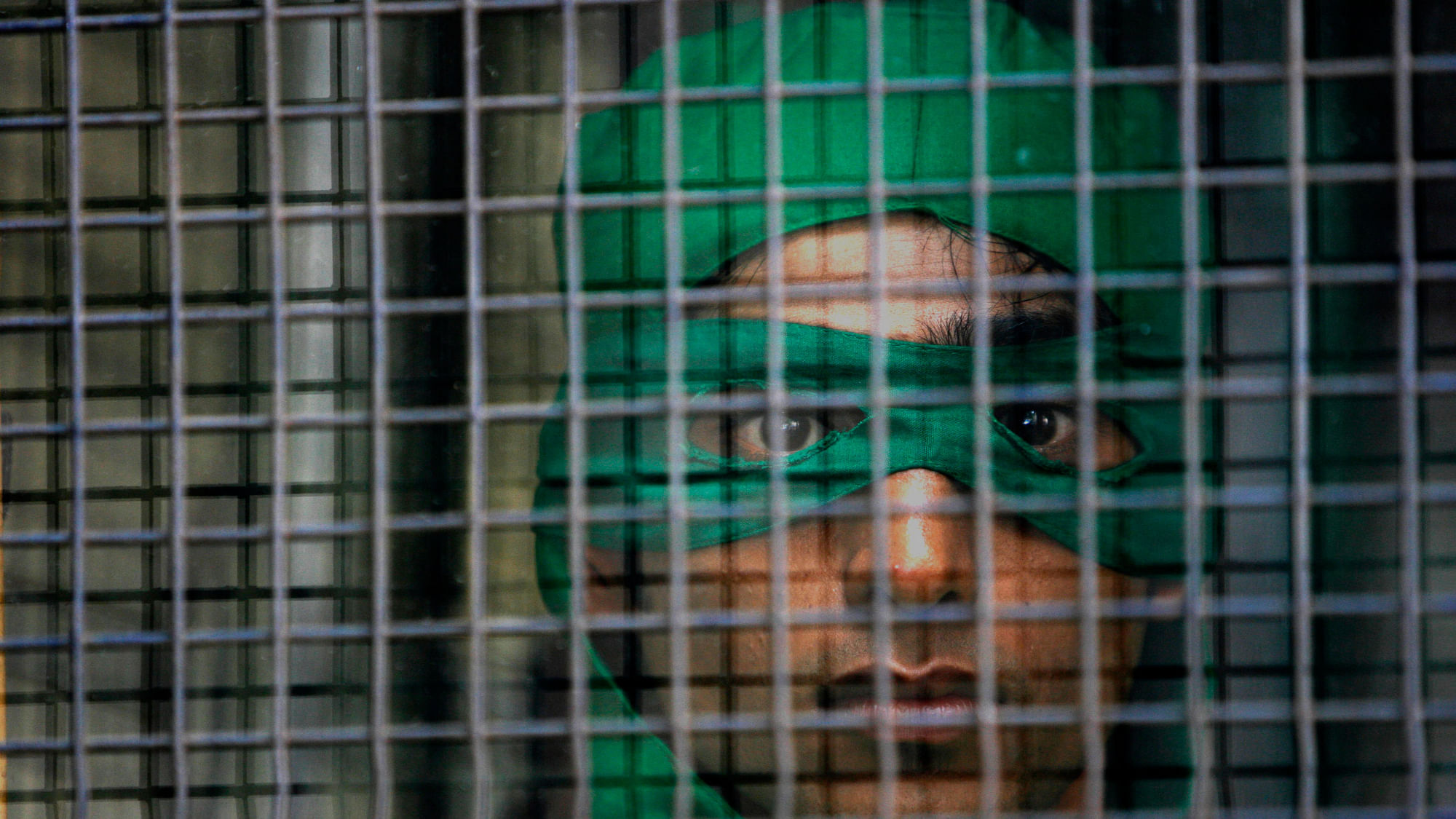 A Greenpeace activist in a police van. Picture is representational. (Photo: Reuters)