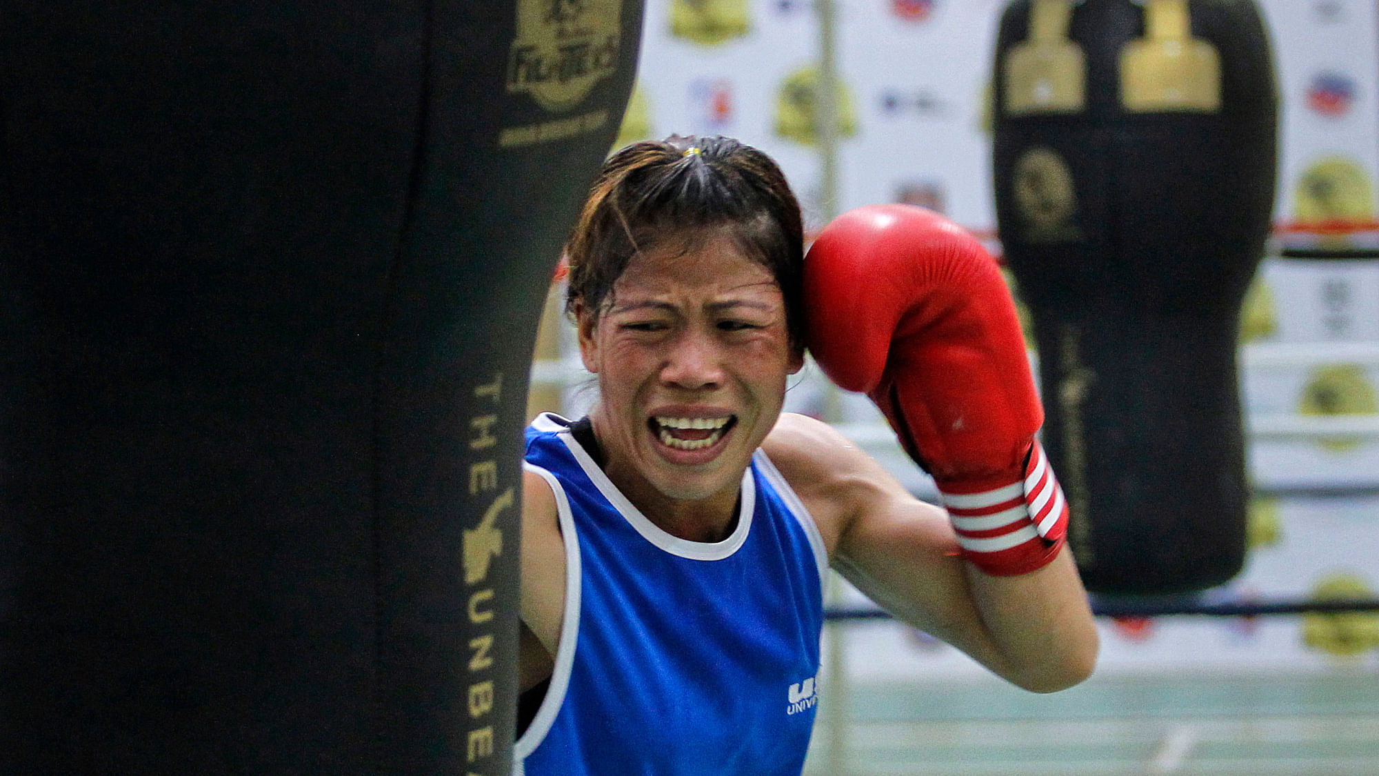 File picture of MC Mary Kom in training.&nbsp;