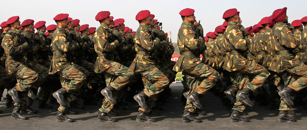 File image of Special Forces commandos marching during the Army Day parade. (Photo: Reuters)
