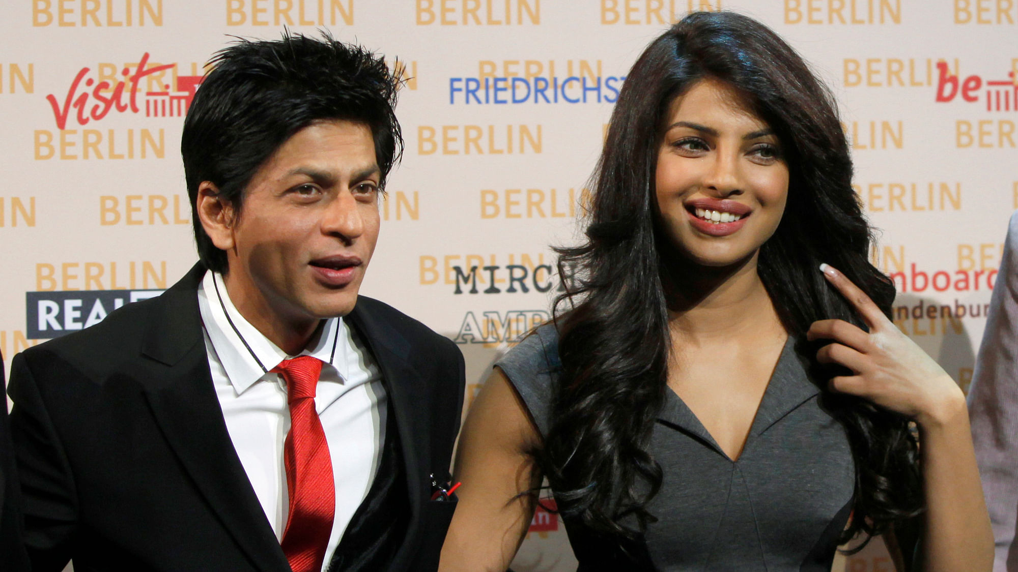 Bollywood actors Shahrukh Khan and Priyanka Chopra. (Photo: Reuters)