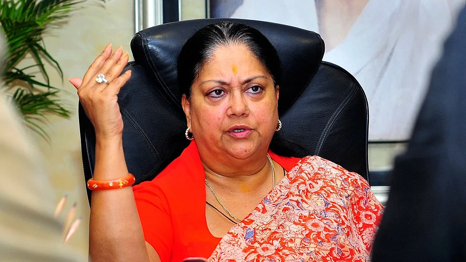 Former Rajasthan chief minister, Vasundhara Raje. (Photo: Reuters)