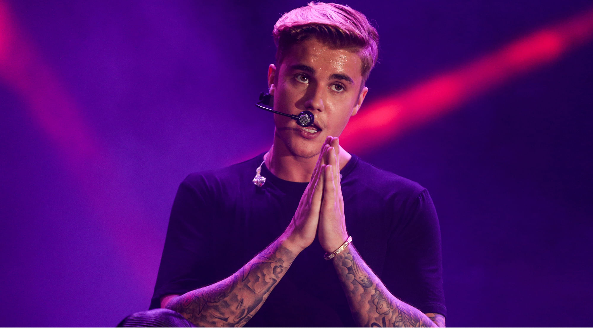 Justin Bieber during a show. (Photo: AP)