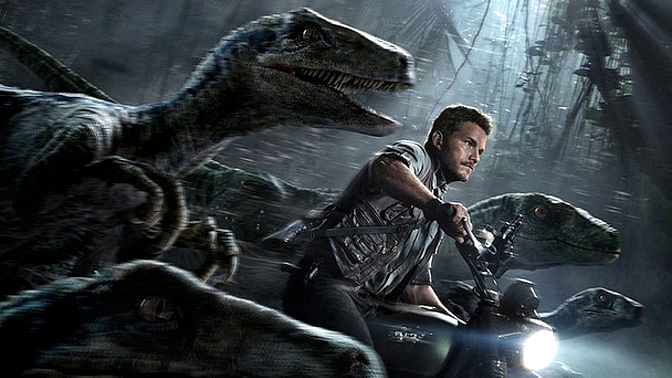 Chris Pratt, lead actor in Jurassic World, is seen riding alongside his trained raptors. (Courtesy: <i><a href="https://instagram.com/jurassicworld/">Jurassic World</a></i>)