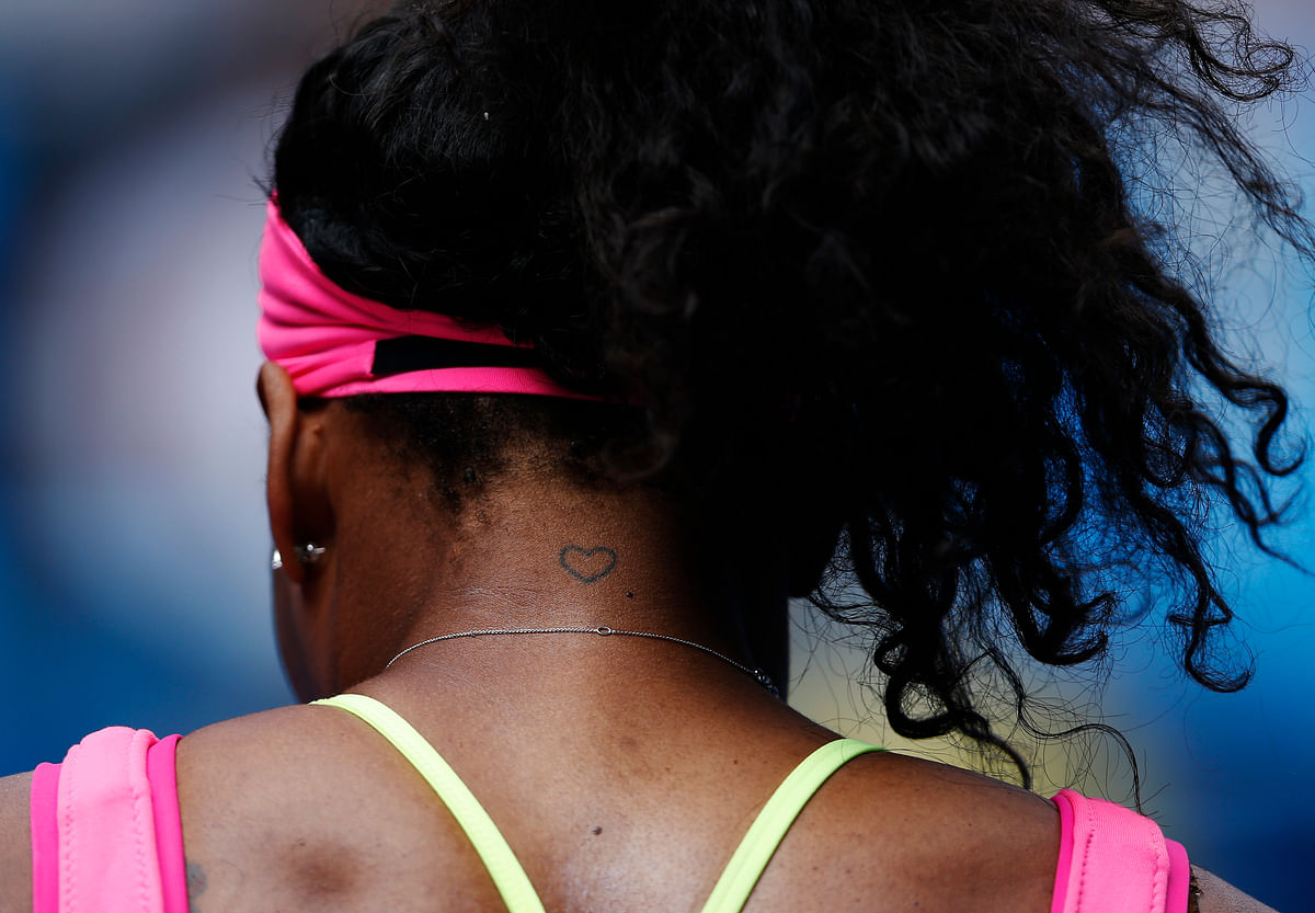Tennis queen Serena Williams, the queen of hearts also&nbsp;treasures a heart in her nape. (Photo: Reuters)