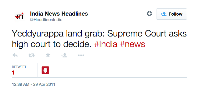 (Photo: <a href="https://twitter.com/HeadlinesIndia/status/63869985562431488">Twitter.com/@HeadlinesIndia</a>)