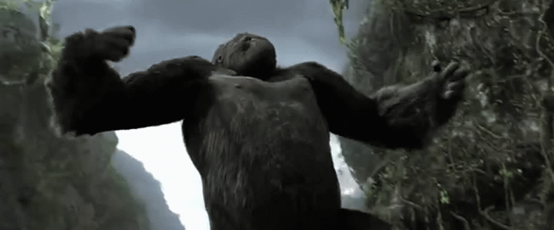 king kong beating chest