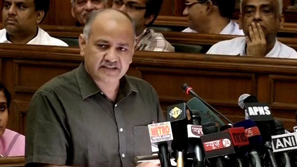 Delhi Deputy CM Manish Sisodia.. (Courtesy: ANI)