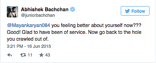 Jr Bachchan Slams Twitter User for Using Aaradhya In a Meme