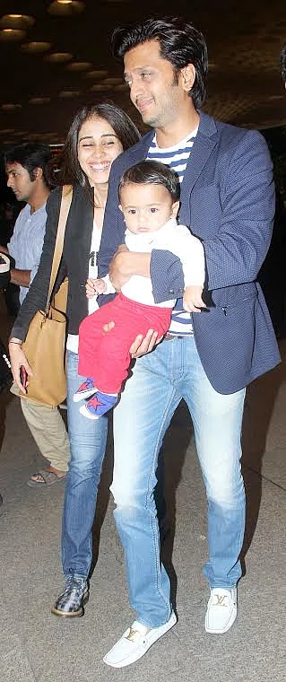 Riteish & Genelia with son Riaan (Photo: Yogen Shah)