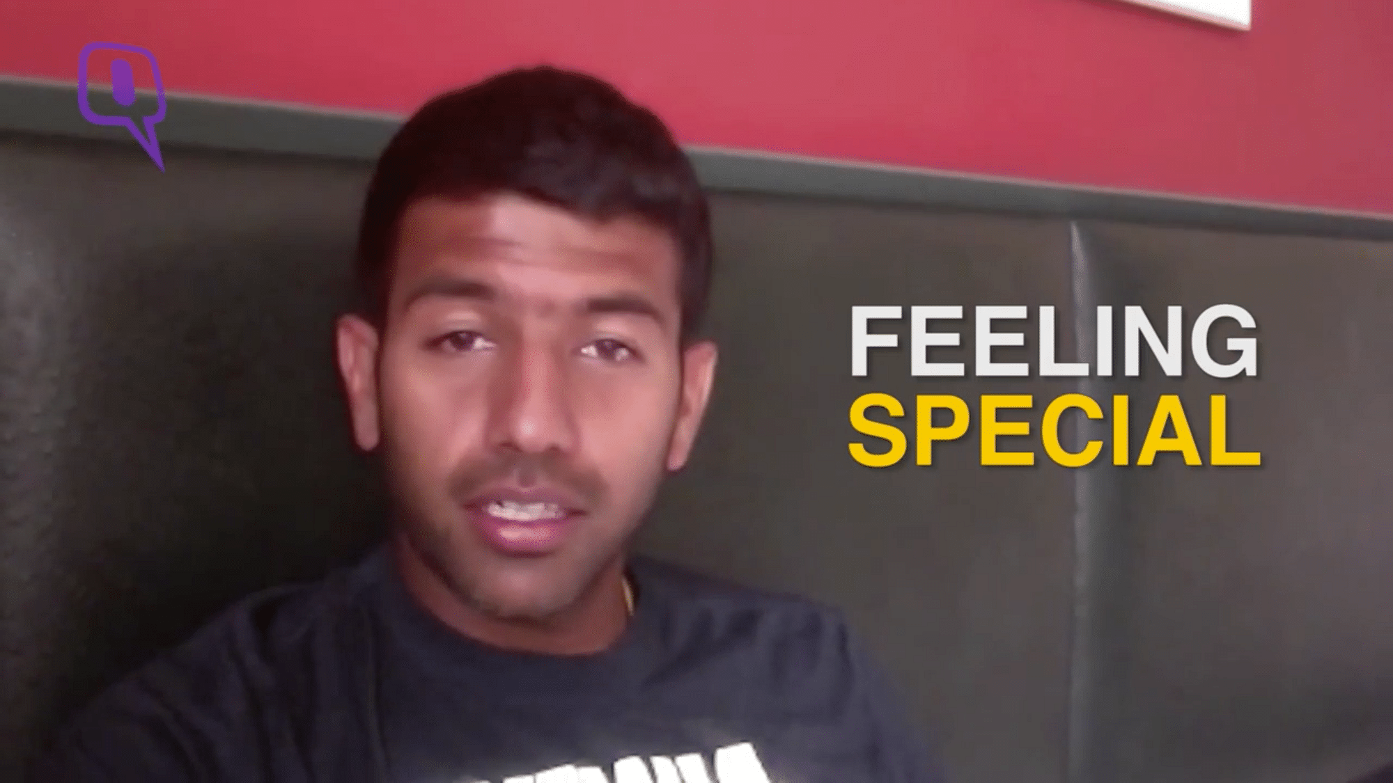 Video grab from Rohan Bopanna’s velfie interview to The Quint.