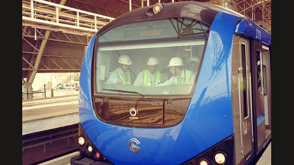 Chennai metro getting inaugurated.&nbsp;(Photo: <i>The News Minute</i>)