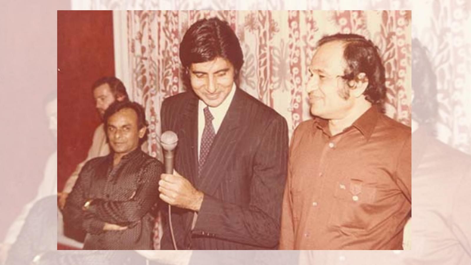 Kalyanji-Anandji with Amitabh Bachchan (Photo: <a href="https://twitter.com/search?q=%23kalyanjiAnandji&amp;src=typd">Twitter/@DivyaSolgama</a>)