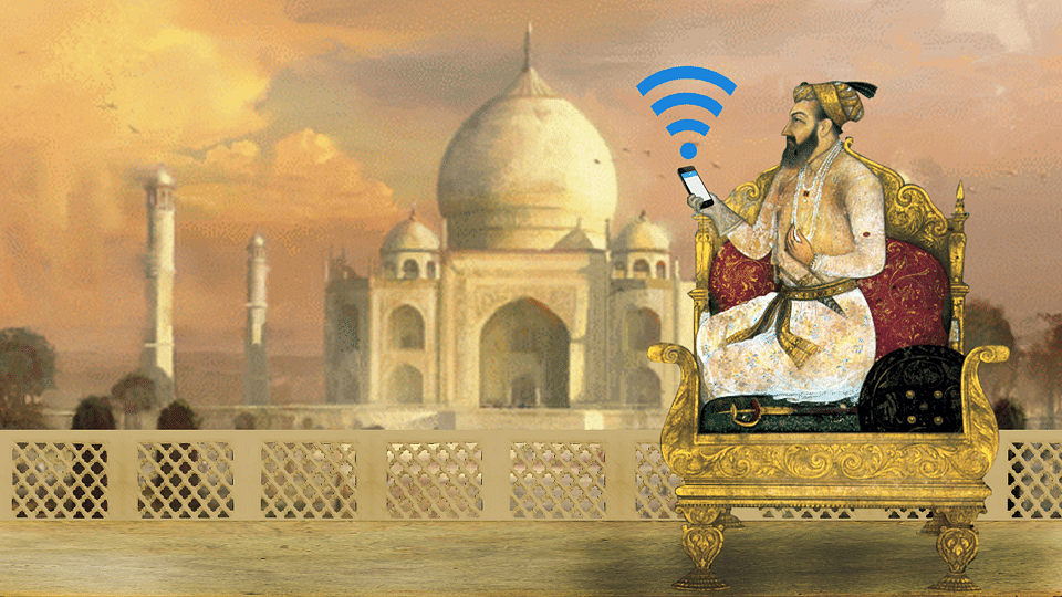 Wi-Fi during the time of Shah Jahan ( The image has been altered by <i>The Quint</i>)