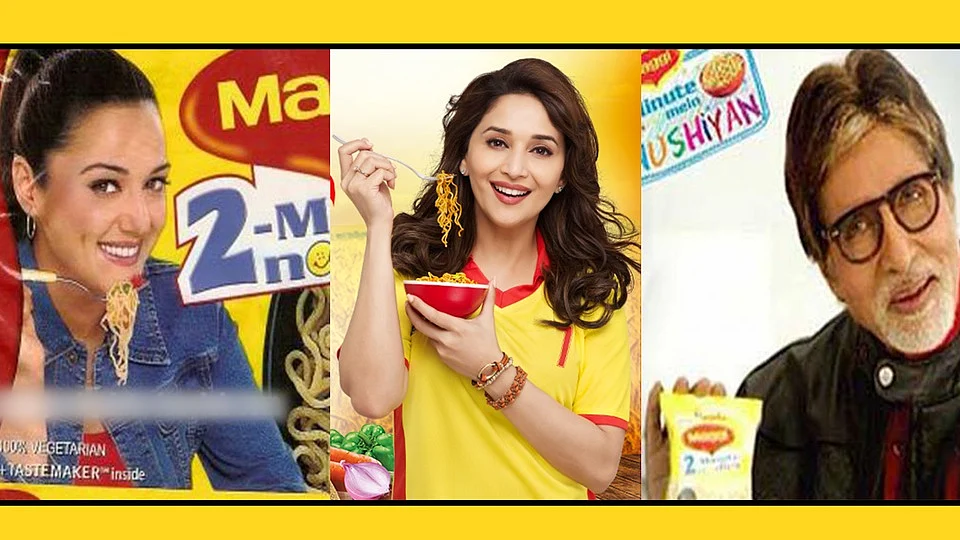 Maggi advertisements, the product which the three celebrities have endorsed in the past.
