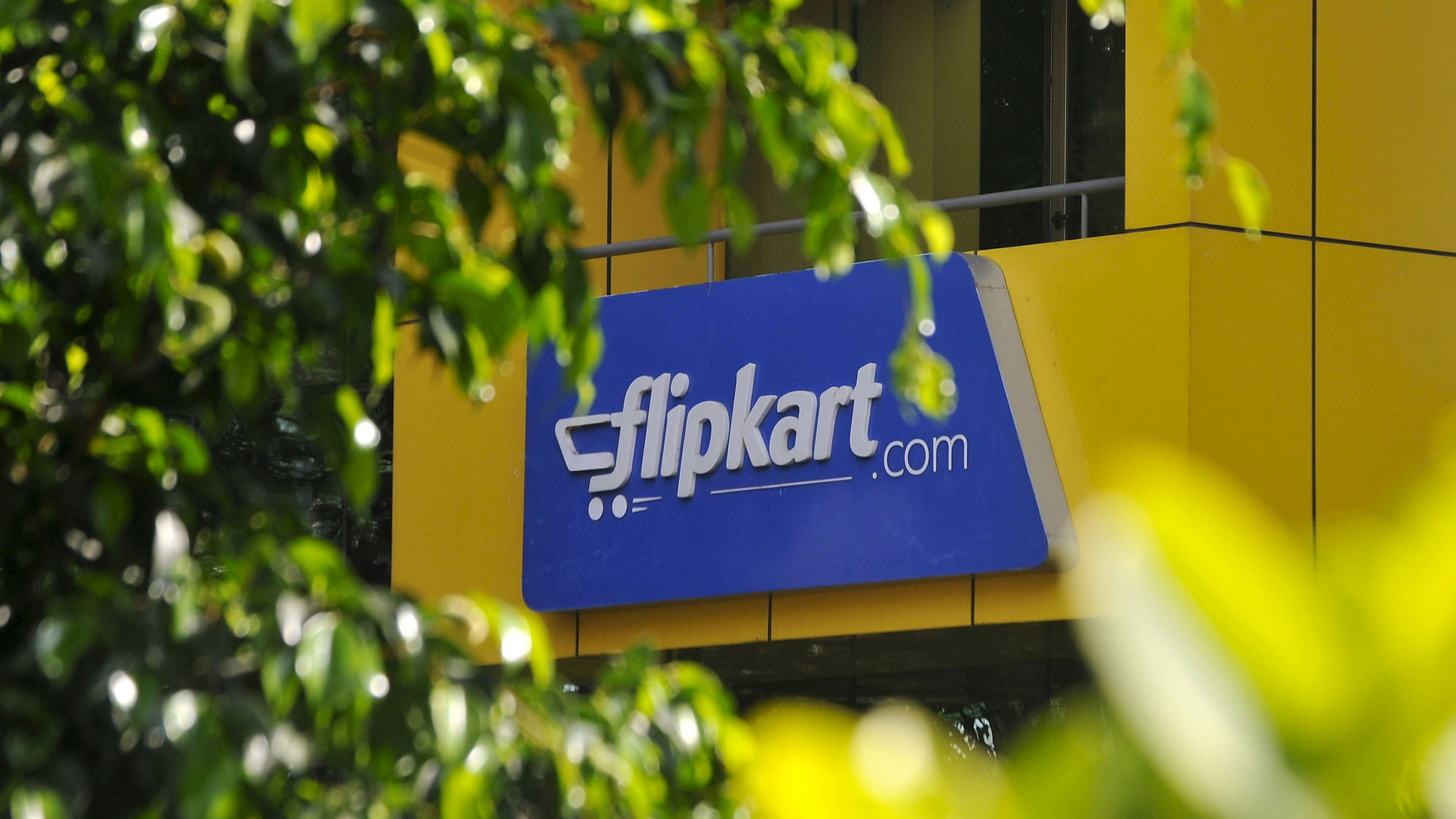 The logo of India’s largest online marketplace Flipkart is seen on a building. (Photo: Reuters)