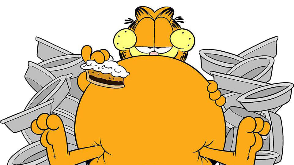 Garfield glorifies consumption. (Courtesy: YouTube screengrab)