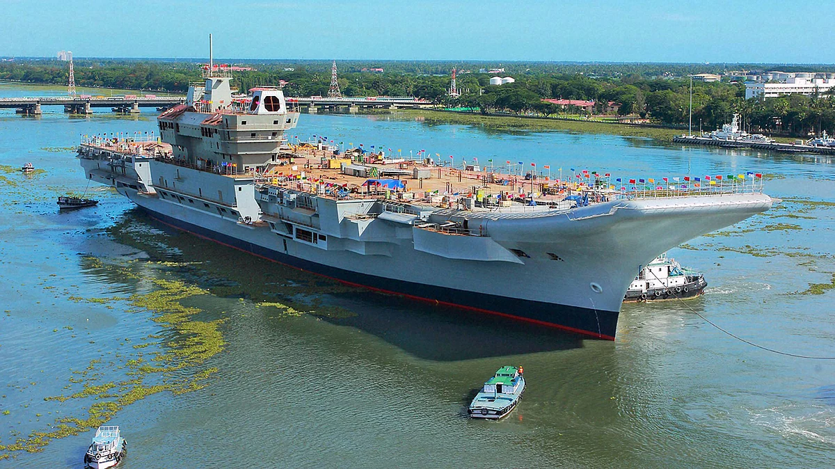 India’s first indigenous aircraft carrier INS Vikrant.