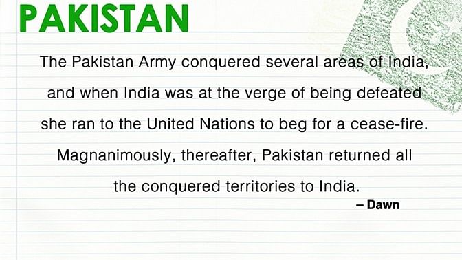 As India marks the Golden Jubilee of its victory against Pakistan in the 1965 War, Pak textbooks say something else