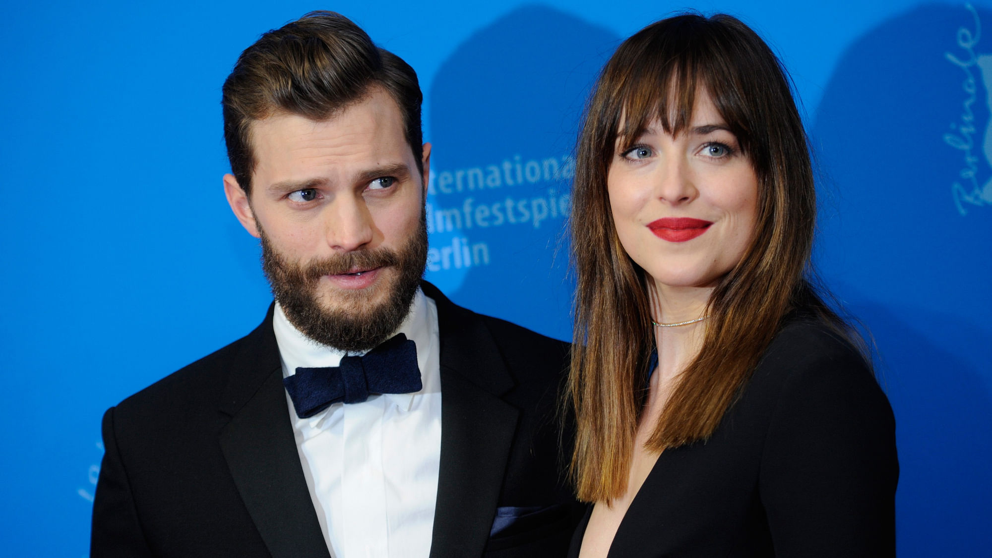 Actors Dakota Johnson and Jamie Dornan (L) arrive for the screening of the movie ‘Fifty Shades of Grey’ at the 65th Berlinale International Film Festival in Berlin. (Photo: Reuters)