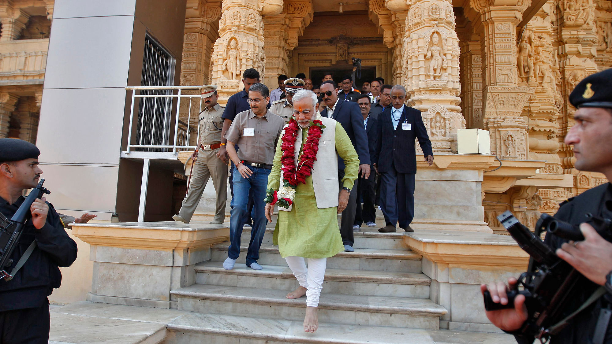 Prime Minister Narendra Modi is one of the trustees of Somnath temple (Photo: Reuters)<!--EndFragment-->