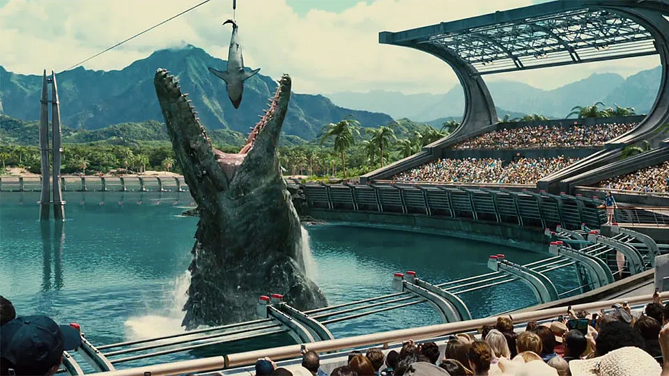 Still from the movie Jurassic World. (Courtesy: <i><a href="https://instagram.com/jurassicworld/">Jurassic World</a></i>)