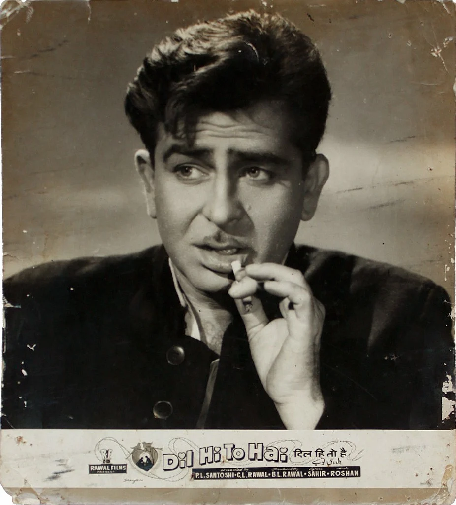 A rare cinema card of Raj Kapoor’s <i>Dil Hi To Hai. </i>(Photo Courtesy: Twitter)