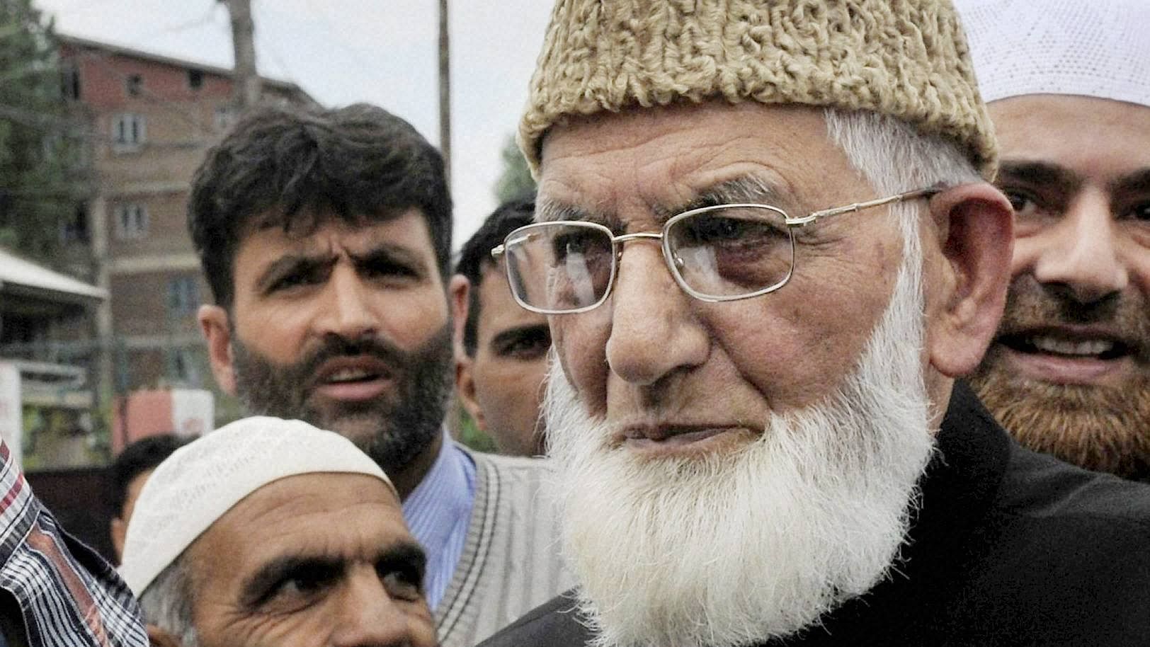 The questioning comes after NIA named Kashmiri separatist Syed Ali Shah Geelani in a Preliminary Enquiry (PE). File photo of Hurriyat leader Syed Ali Shah Geelani. (Photo: PTI)