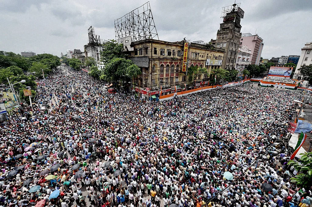 Martyr’s Day rally in Kolkata. (Photo: PTI)