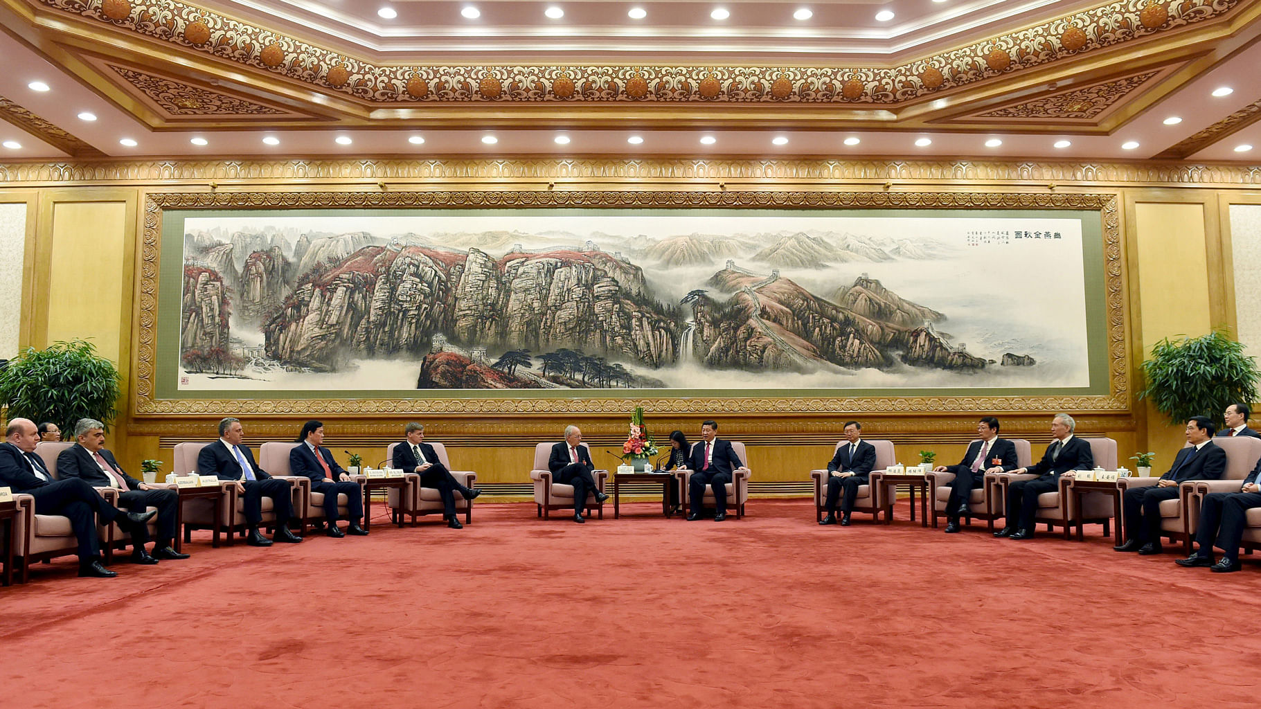 The AIIB Meet between Chinese President Xi Jinping and delegates from 50 countries at the Great Hall of the People in Beijing on June 29, 2015 (Courtesy: Reuters)