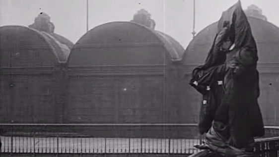 Franz Reichelt’s Eiffel Tower jump in 1912.  (Photo Courtesy: YouTube <a href="https://www.youtube.com/watch?v=KJvgSXSwNY4">Screengrab</a>)