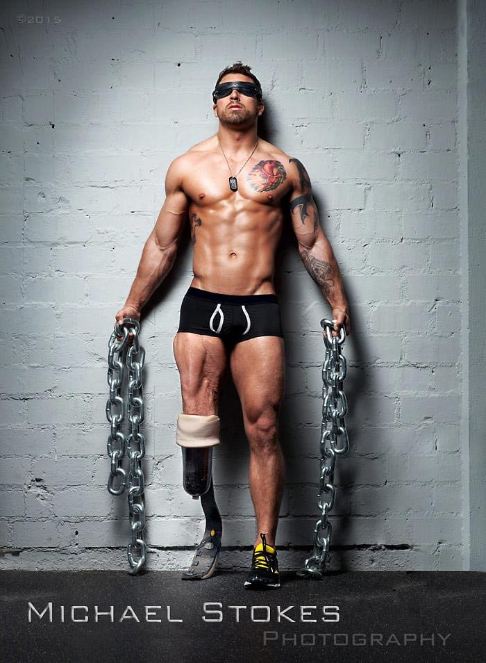 Photographer Michael Stokes depict US army veterans in a sexy avatar.