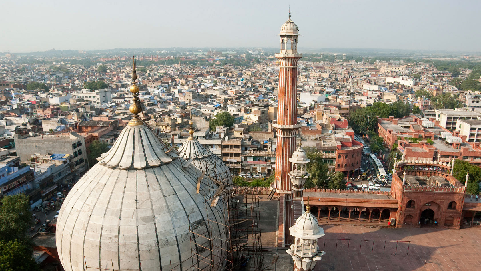 Aerial view of Old Delhi from Jama Masjid, built by the Mughals. (Photo: iStock)