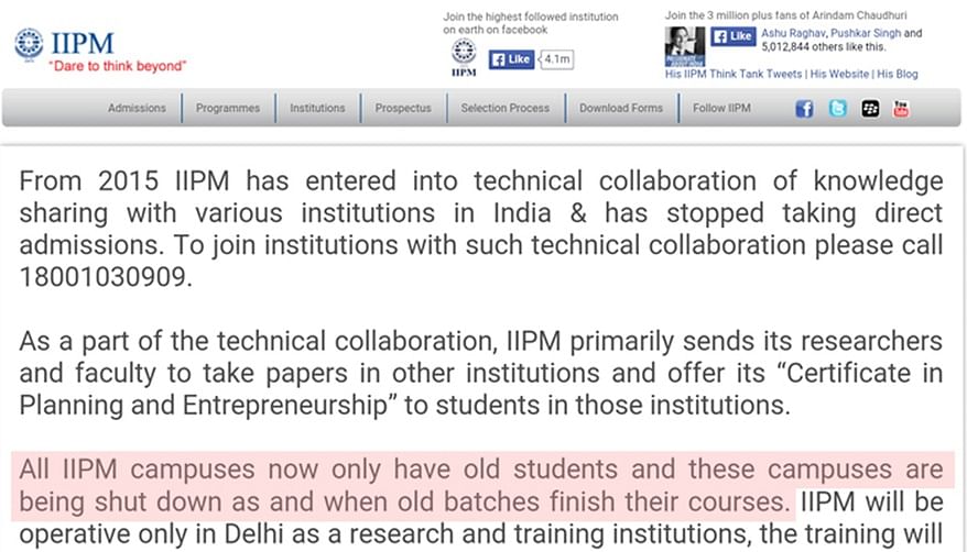 Arindam Chaudhuri has denied that the Indian Institute of Planning and Management (IIPM) is shutting shop.