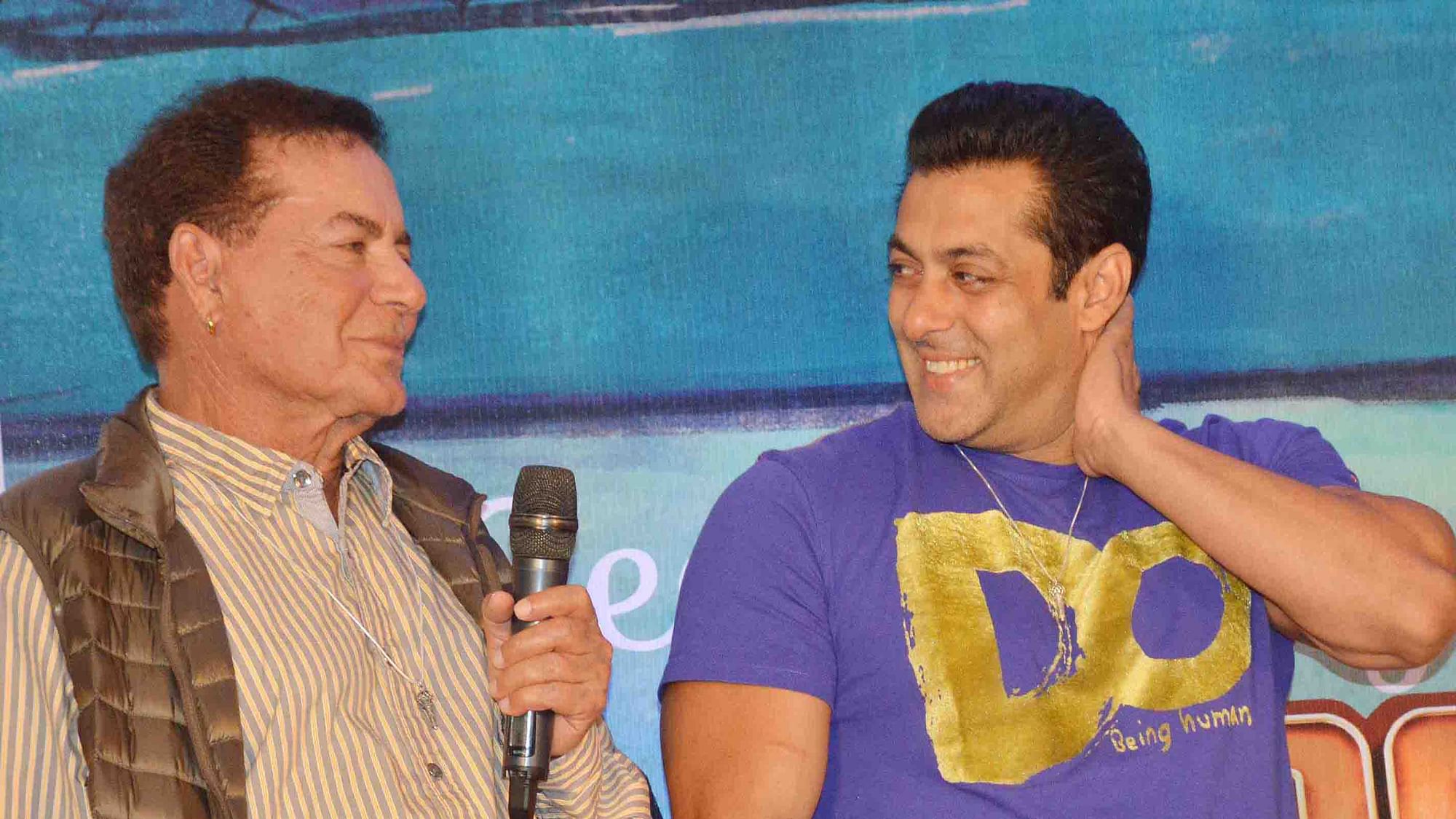 Salim Khan and Salman Khan at a promotional event (Photo: Yogen Shah)
