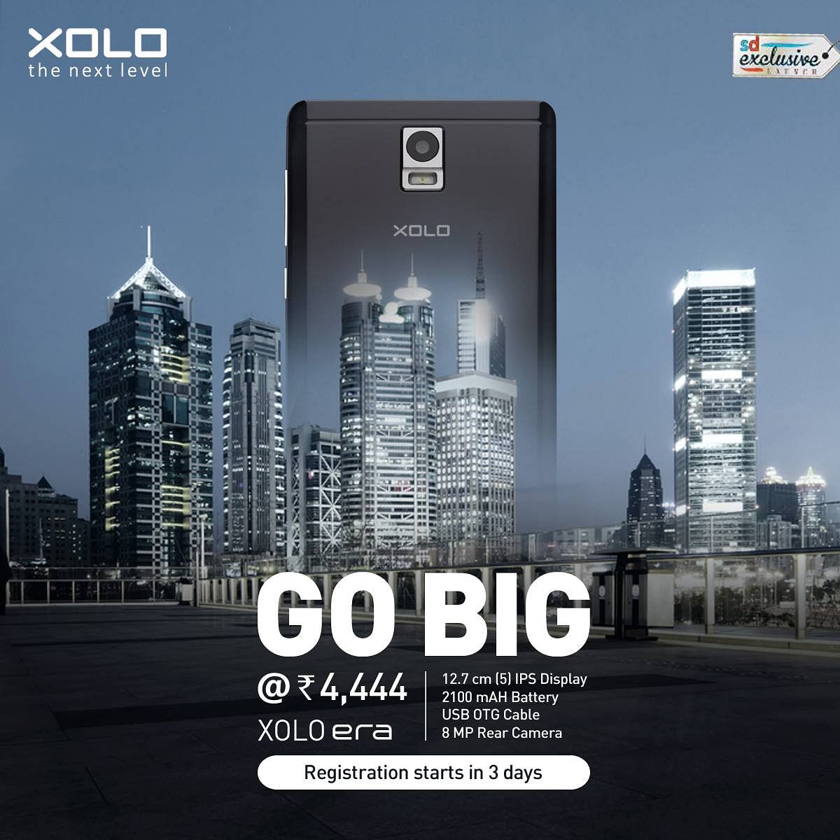 Another budget smartphone called Era by Xolo in India.