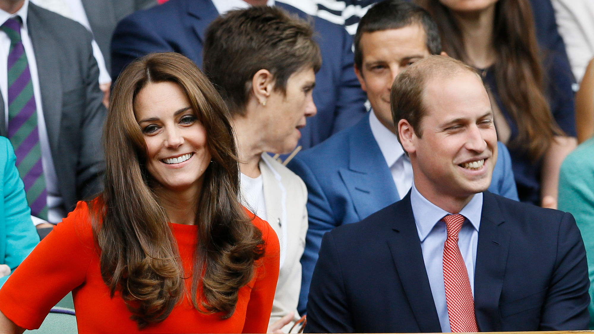 Prince William, the Duke of Cambridge and Kate, the Duchess of Cambridge sit on Centre Court on Day 8 of Wimbledon. (Photo: AP)